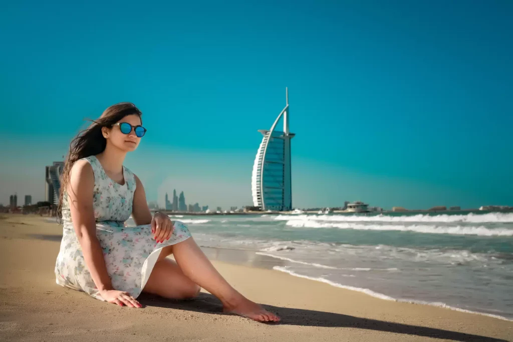 Luxury pre-wedding shoot with Burj Al Arab view