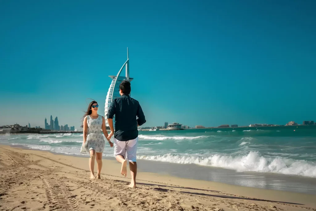 Pre-wedding shoot with iconic Burj Al Arab view