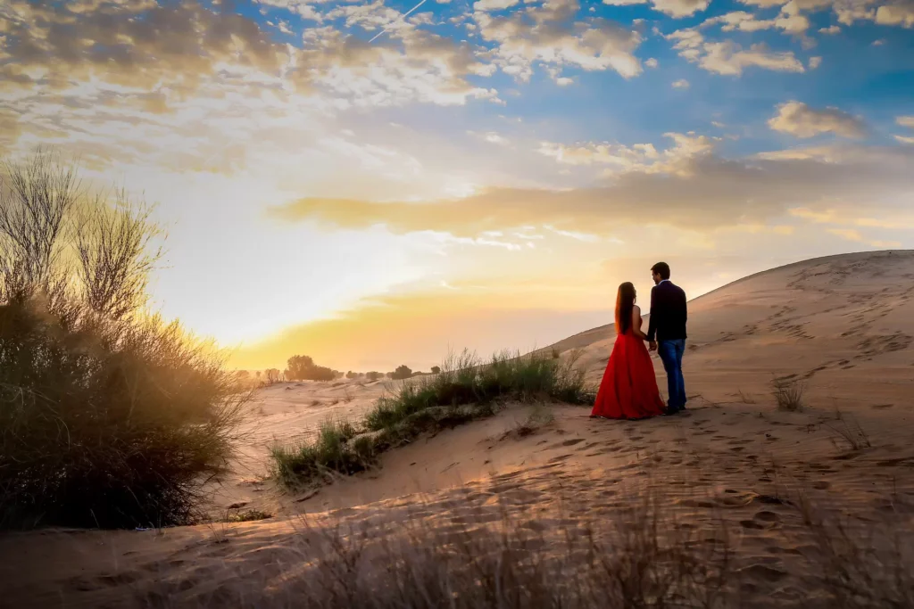 Luxury desert pre-wedding shoot, Dubai