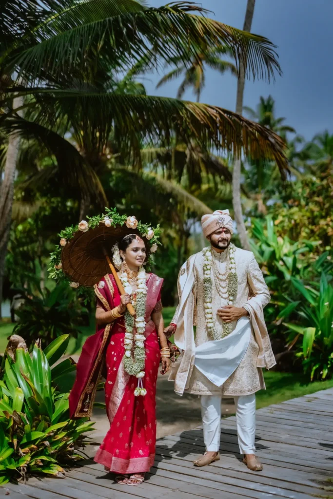 Couple embracing near the ocean at Taj Green Cove Resort