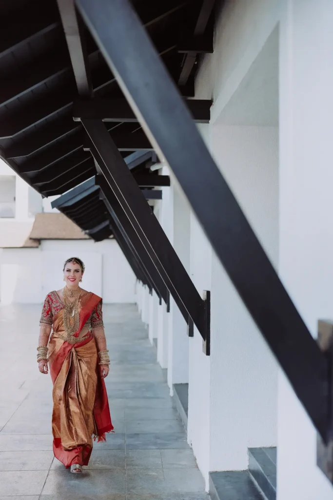 Bride’s entrance at The Leela Kovalam wedding