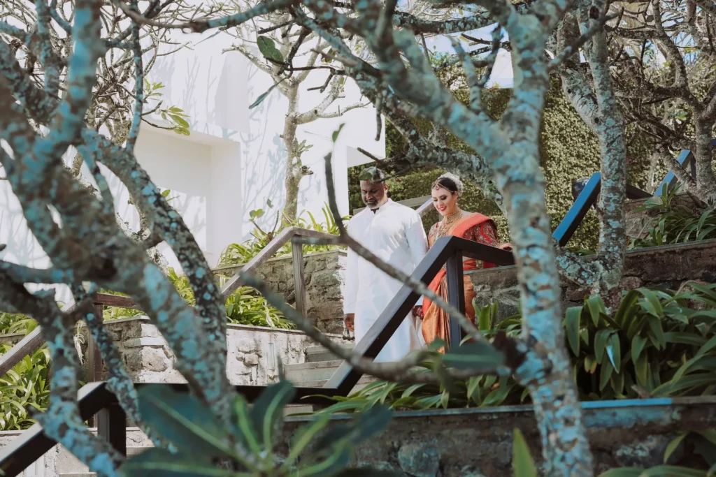 Traditional Hindu wedding ceremony in leela kovalam